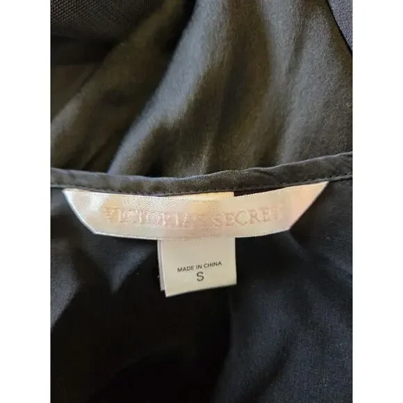 Victoria's Secret 100% Silk Black Sheer Sexy Lingerie Maxi Slip, Women's Small - Picture 2 of 12